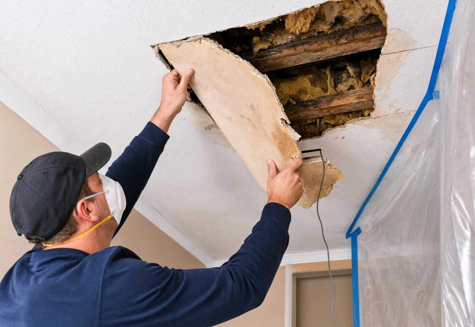 Ceiling water damage repair in Channelview, TX